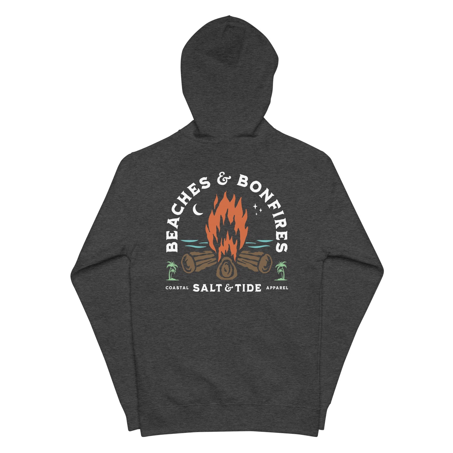 Salt & Tide Beaches & Bonfires Unisex Zip-Up Hoodie