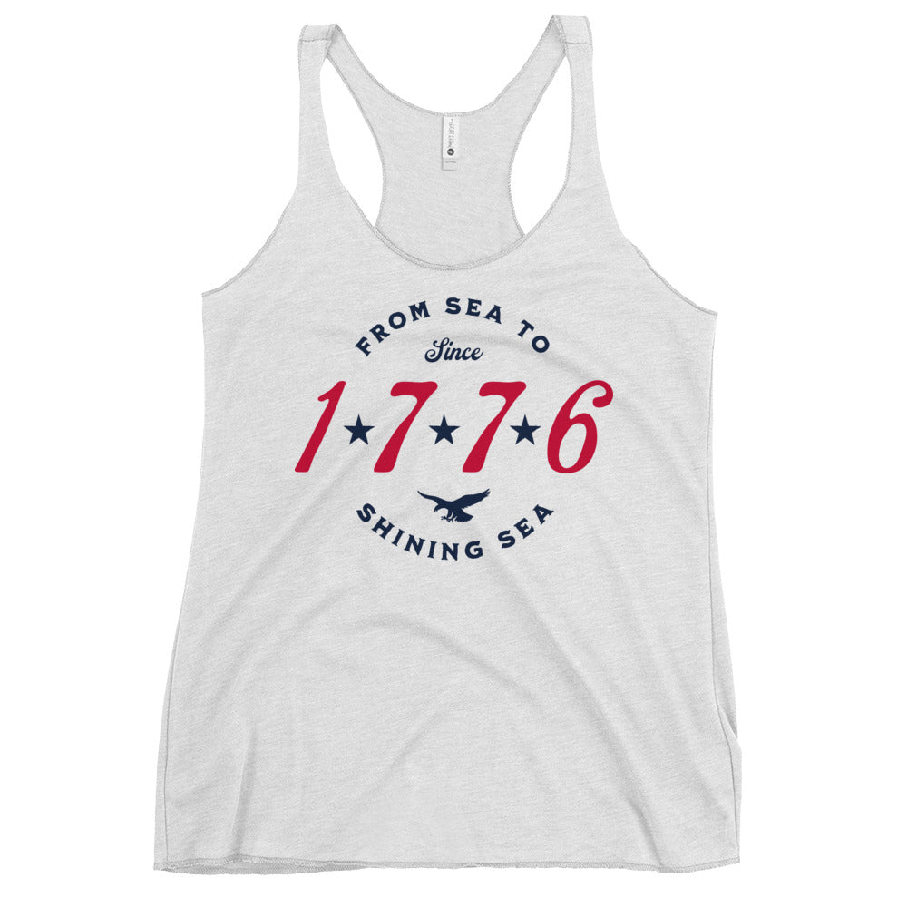 Salt & Tide Since 1776 Women's Racerback Tank - Heather White