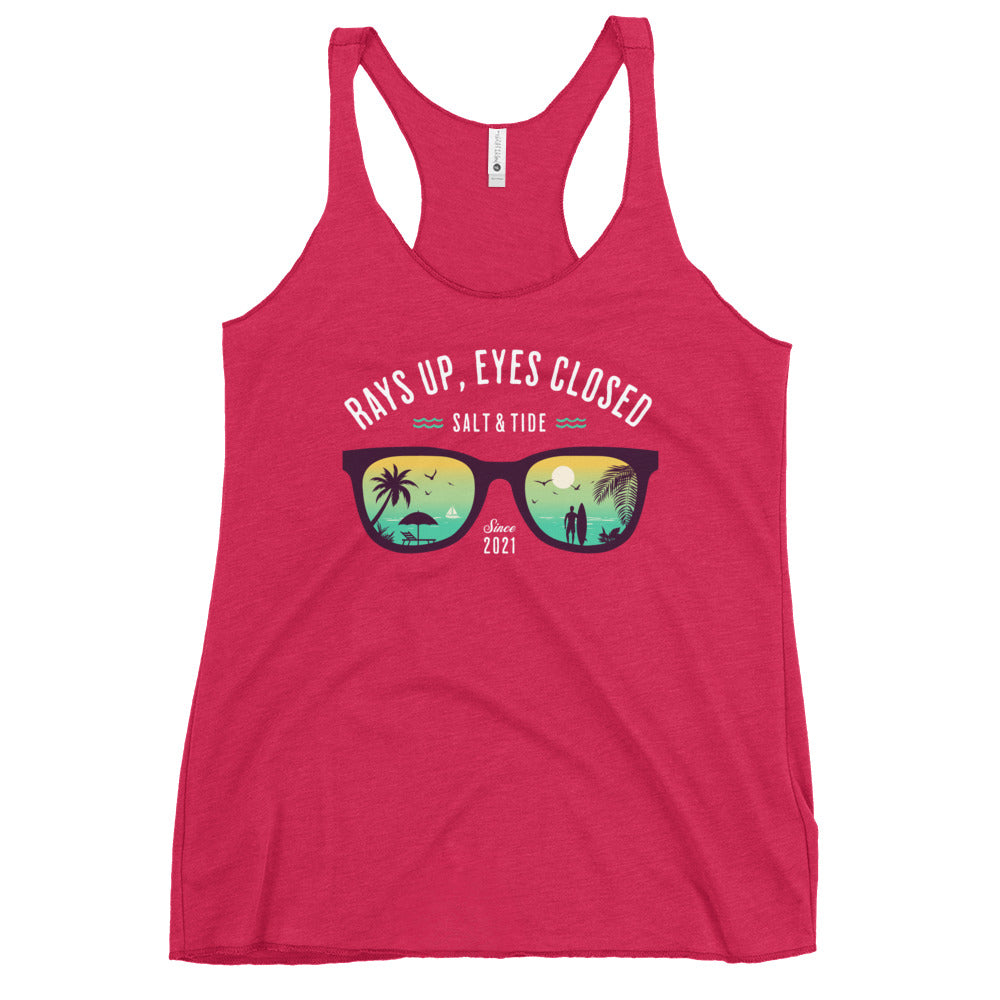 Salt & Tide Rays Up Eyes Closed Women's Racerback Tank