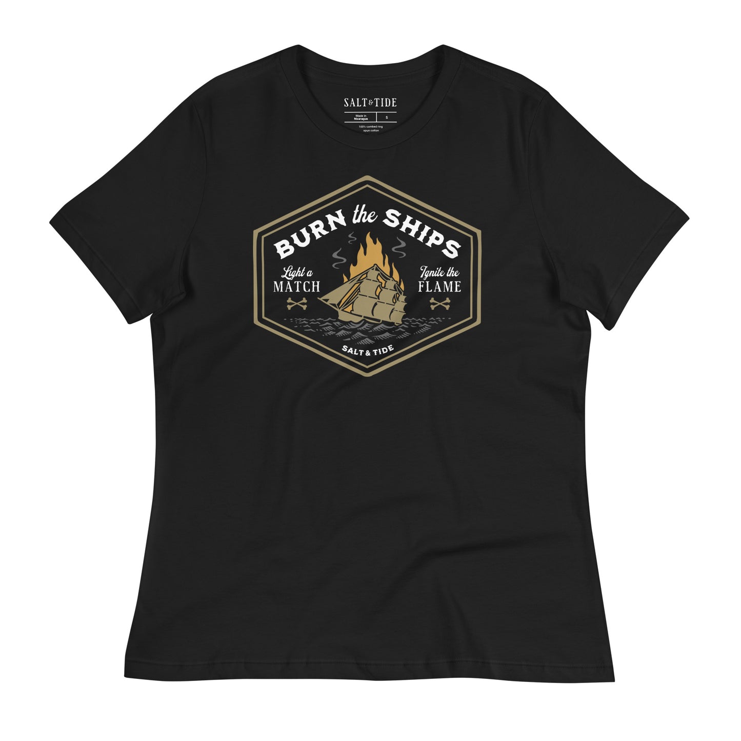 Salt & Tide Burn the Ships Women's Relaxed T-Shirt