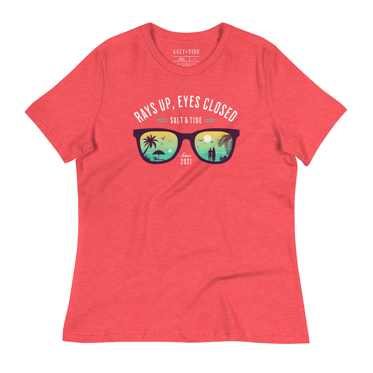Salt & Tide Rays Up Eyes Closed Women's Relaxed T-Shirt