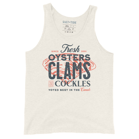 Salt & Tide Oysters Clams and Cockles Men's Tank Top